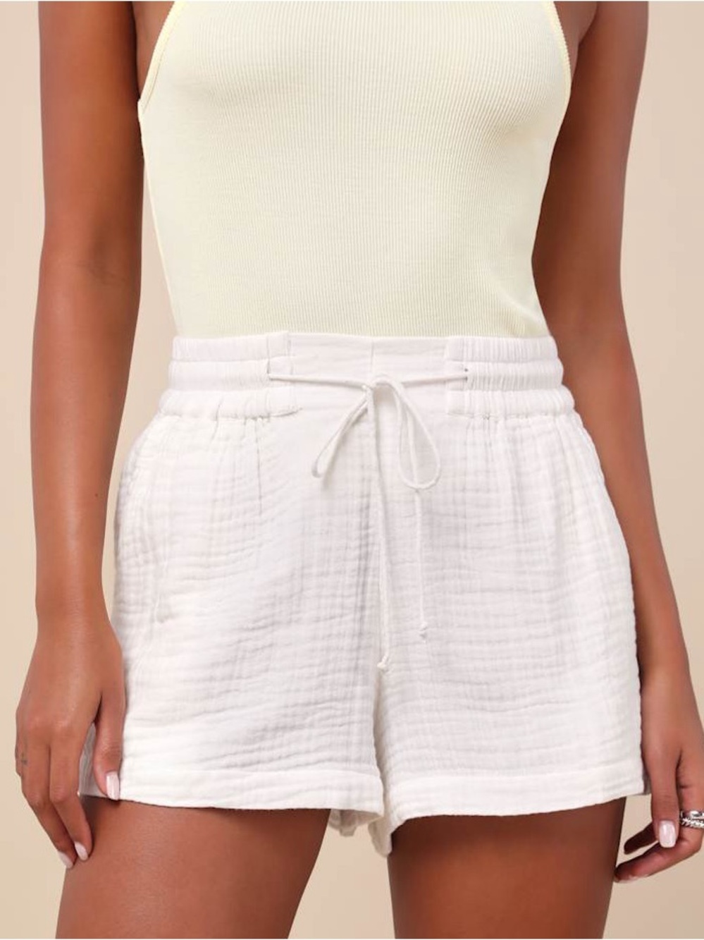 Billabong White Lightweight Athletic Shorts
